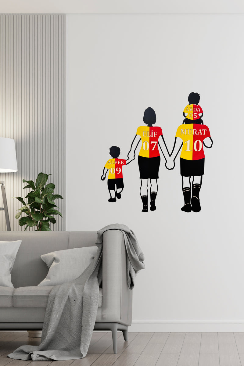 Çocuk Odası İçin İsimli Baba Kız Duvar Panosu