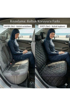 Su İtici Araç Koltuk Örtüsü 3'lü Set — Ön ve Arka, Siyah