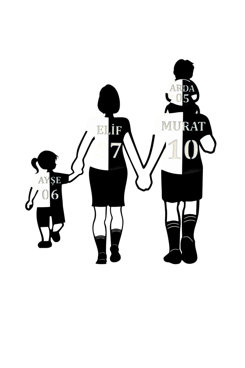 Yeni Eve İsimli Aile Forması Panosu - 4 Kişilik Aile